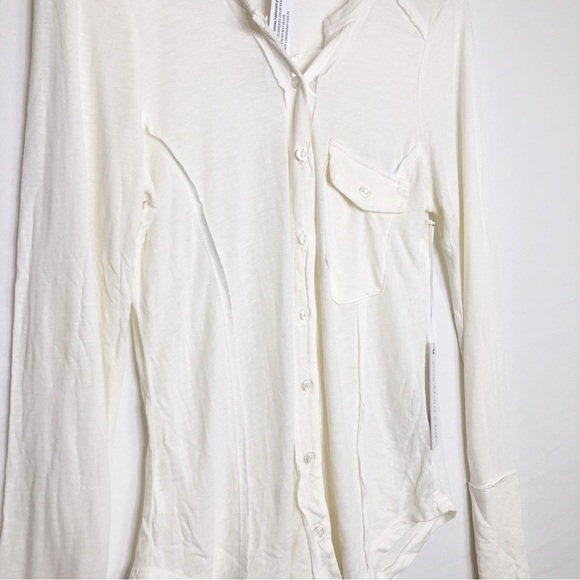 Young fabulous, & broke cream button down shirt - Picture 3 of 9